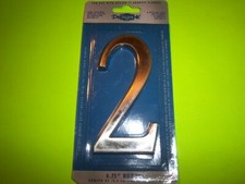 Mailbox  House Number 4 / 4.75" DeSign-it brand Brushed Nickel NUMBER TWO 2 L50