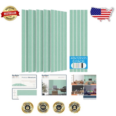 Light Lake Green 6 Pack Acoustic Panels - Eco-Friendly Sound Control Solution