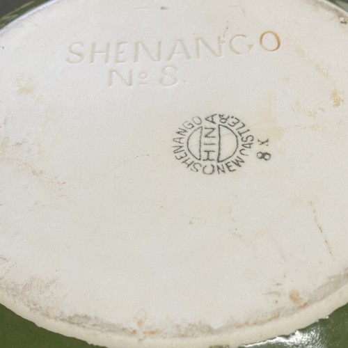 Shenango China Casserole Baking Dish Pour Spout Lid Green Restaurant Ware 1920s - Picture 8 of 13