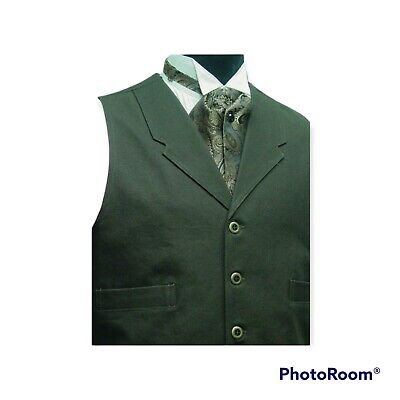 BLACK Frontier Classics Old West Victorian Westworld Son style mens vest S to 5X BLACK Frontier Classics Old West Victorian Westworld Son style mens vest S to 5X