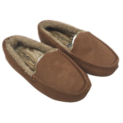 DEER STAGS Nordic Camouflage Canvas Faux Fur-Lined Slippers 