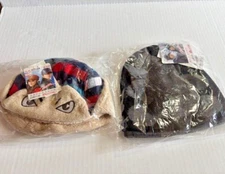Lot of 2 Jamont Hats/Beanies For Kids Very Cute O/S Plaid Black