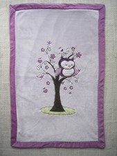 Little Miracles Baby Blanket Owl Tree Heart Flowers Purple Soft Plush Costco