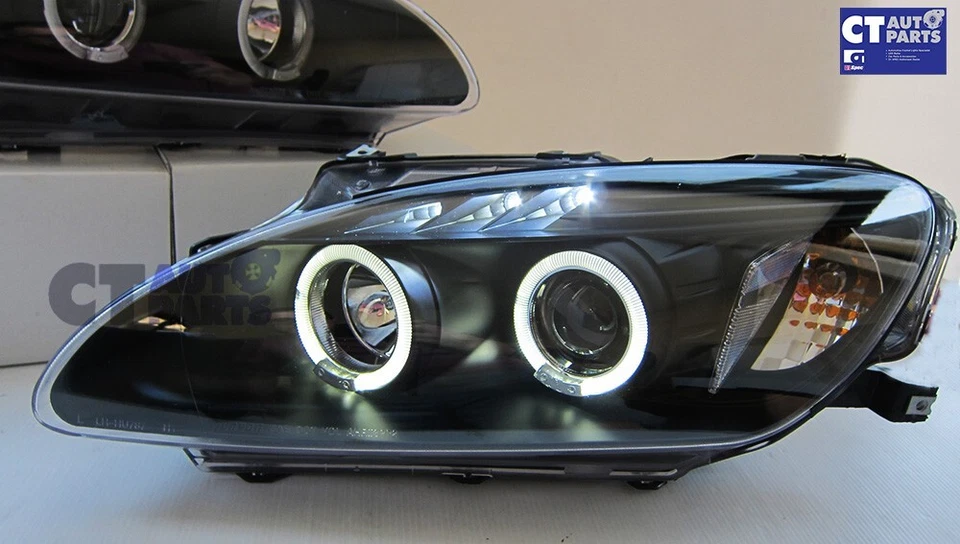 Black LED Angel-Eyes Projector Headlights for 99-03 Honda S2000 AP1 Head lights - Image 4 of 4