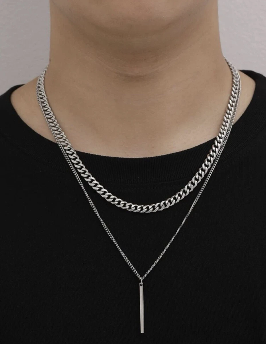 Silver chain sales for boyfriend