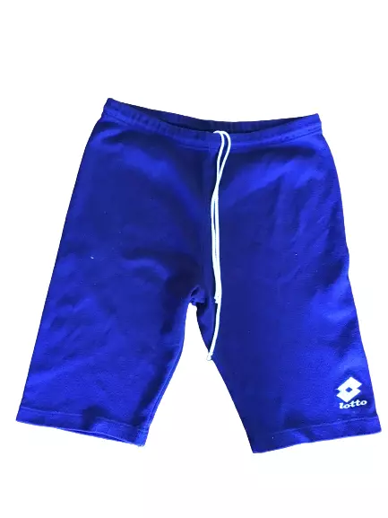 LOTTO Pantaloncino da uomo sportivi Shorts Blu Calcio Corsa Fitness vintage Tg M