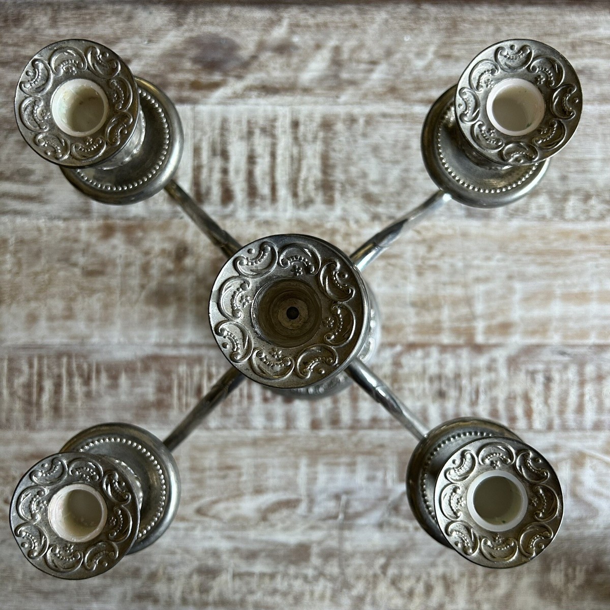 Vintage Godinger Silver Art Co. GSA5 Silver Plated Candelabra Candle Holder Vintage Godinger Silver Art Co. GSA5 Silver Plated Candelabra Candle Holder