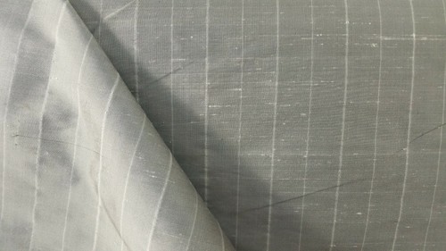 2 YD WUNDERSCHÖNER KRAVET LEE JOFA PORTBLAIR PLATIN SEIDE STREIFEN POLSTERSTOFF - Bild 6 von 11