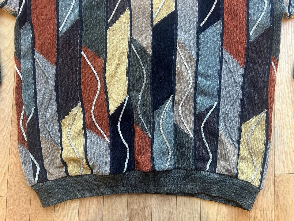 Suéter Pullover Vintage Años 90 TUNDRA CANADA 1/4 Cremallera Cosby Hip Hop Biggie Tupac XL Foto 3 de 4