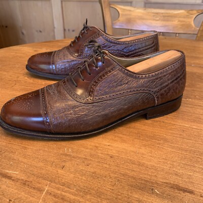 Jhonston & Murphy brown oxford dress shoes size 9 1/2 s-l400.jpg main image 4
