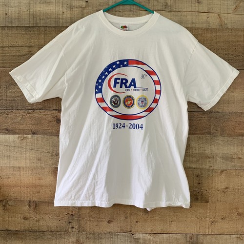 Vintage Y2K Fleet Reserve Association 80th Aniv USN USMC USCG T-Shirt Gr. XL - Bild 1 von 5