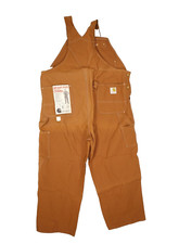 Vintage NOS Carhartt Mens 6FB Brown High Back Duck Bib Overall Work Wear 42 x 28