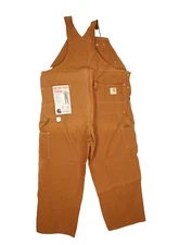 Vintage NOS Carhartt Mens 6FB Brown High Back Duck Bib Overall Work Wear 42 x 28