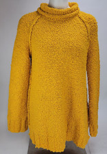 MOTH by Anthropologie Sweater Gold Knubby Knit Cable Relaxed Fit Womens Medium