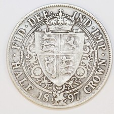1893 to 1901 Victoria Sterling Silver Half-Crown Your Choice of Date / Year