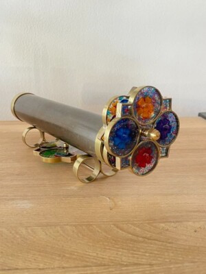 ロイコーエン　Roy Cohen 万華鏡　レア　アンティーク　インテリア Roy Cohen Handmade 3 mirror system Giant Flower Extra wheel