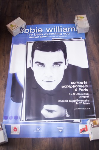 ROBBIE WILLIAMS CONCERT EXPECTING YOU French Vintage Music Poster Original 1998