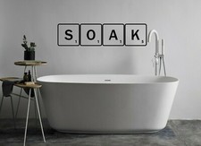 Bathroom Wall Sticker - SOAK - Scrabble Tiles