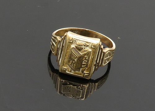 10K GOLD Vintage Shiny Antique 1932 WR High School Class Ring Sz 6.5 GR048 - Picture 5 of 6