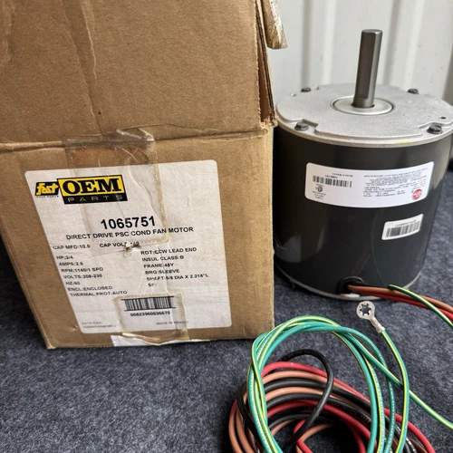 Fast OEM 1065751 Direct Drive PSC Condenser Fan Motor 3/4HP 1140RPM 208-230V NEW