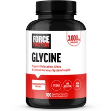 Force Factor, Glycine, 3,000 mg, 100 Vegetable Capsules (1,000 mg per Capsule)