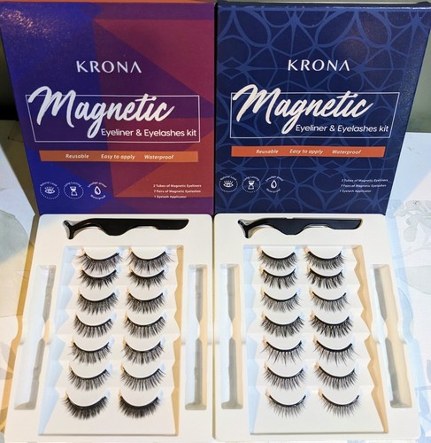 Wholesale Lot Magnetic Eyelashes 3D False Lashes Fuax Mink Natural Look Reusable - Picture 2 of 9