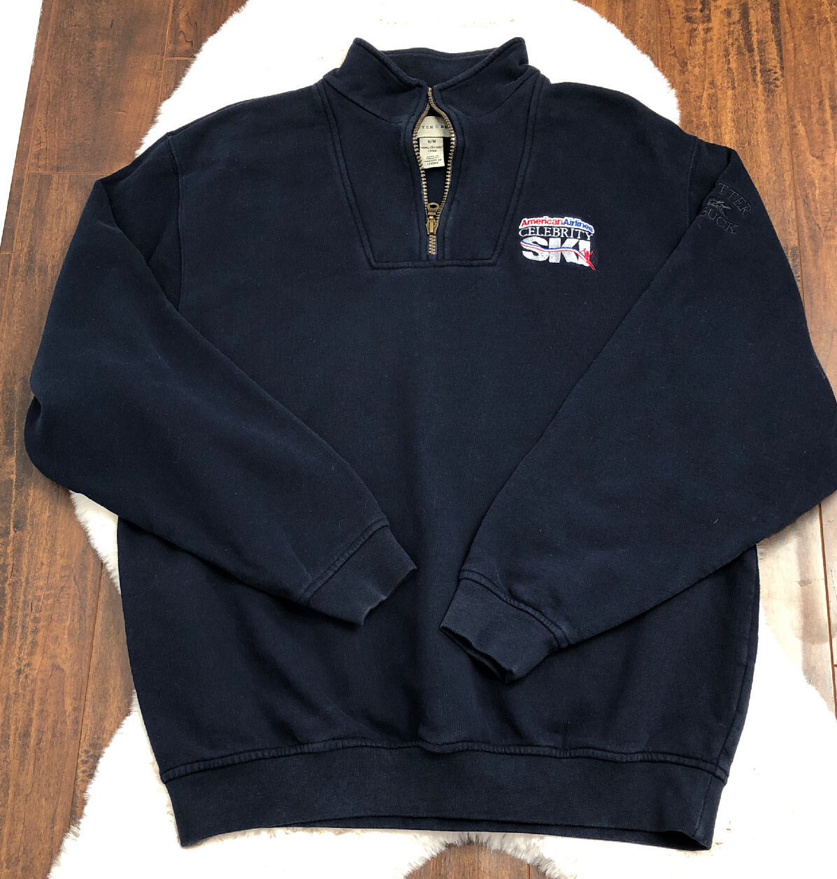 American Airlines Celebrity Ski 1/4 Zip Pullover Blue… Gem