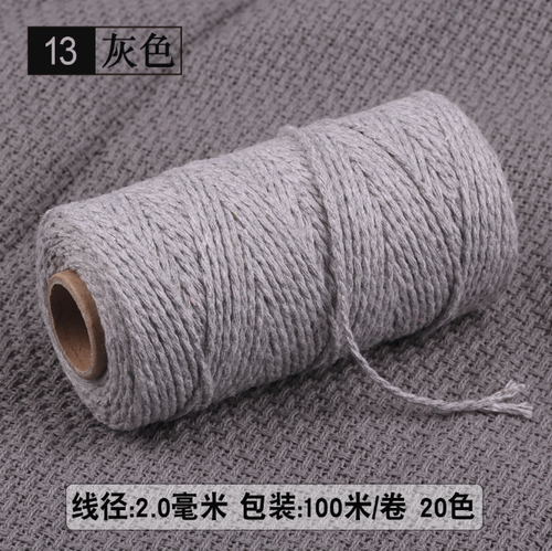 109 Yard Macrame Rope Cotton Cord Twisted Cord Hand Craft String DIY Home Decor - Picture 13 of 17