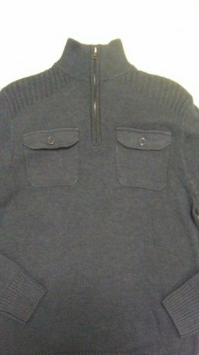 Suéter tejido azul Northwest Territory para hombre cuarto cremallera con bolsillos nuevo con etiquetas tallas S,M - Imagen 2 de 4