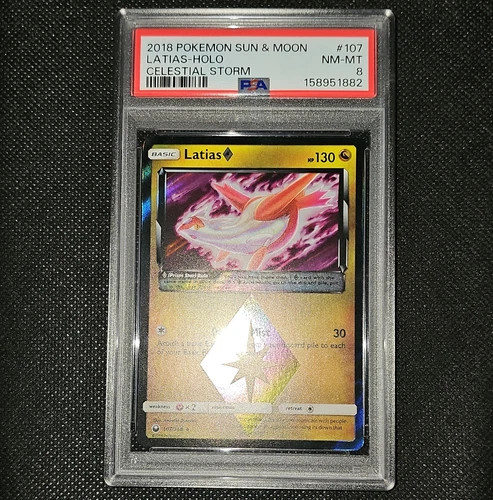 Pokemon Company Latias Prism Star 107/168 Celestial Storm Holo PSA 8 EN