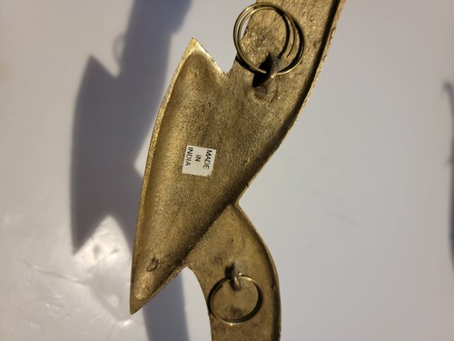 Vintage Brass Nautical Home Wall Decor Sea Bird Seagull Made In India - Picture 4 of 4