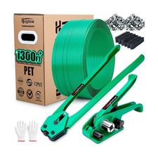 Banding Strapping Kit, Heavy Duty Pallet Packaging Kit with 1500lbs 5/8" x 1...