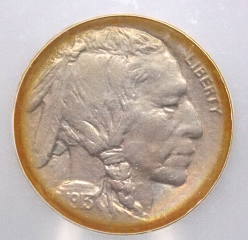 1913 "D" testa indiana BUFFALO nichel *TIPO 1* 5c ICG MS62 #901 Unc ECC&C, Inc. - Foto 1 di 6