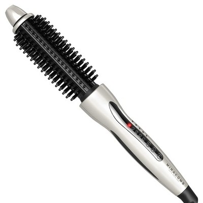 Hair Curler Straightening Brush Ceramic Tourmaline Cool Touch Multi Styler wi...