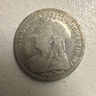1900 Great Britain England 3 Pence Silver 0.925 Victoria Veiled Head KM#755 — photo 2