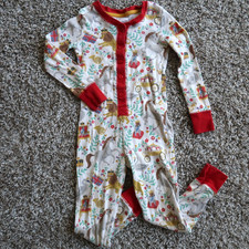 Mini Boden One Piece Pajamas Footless Size 104cm 4Y Button Up Unicorn Queen Lion