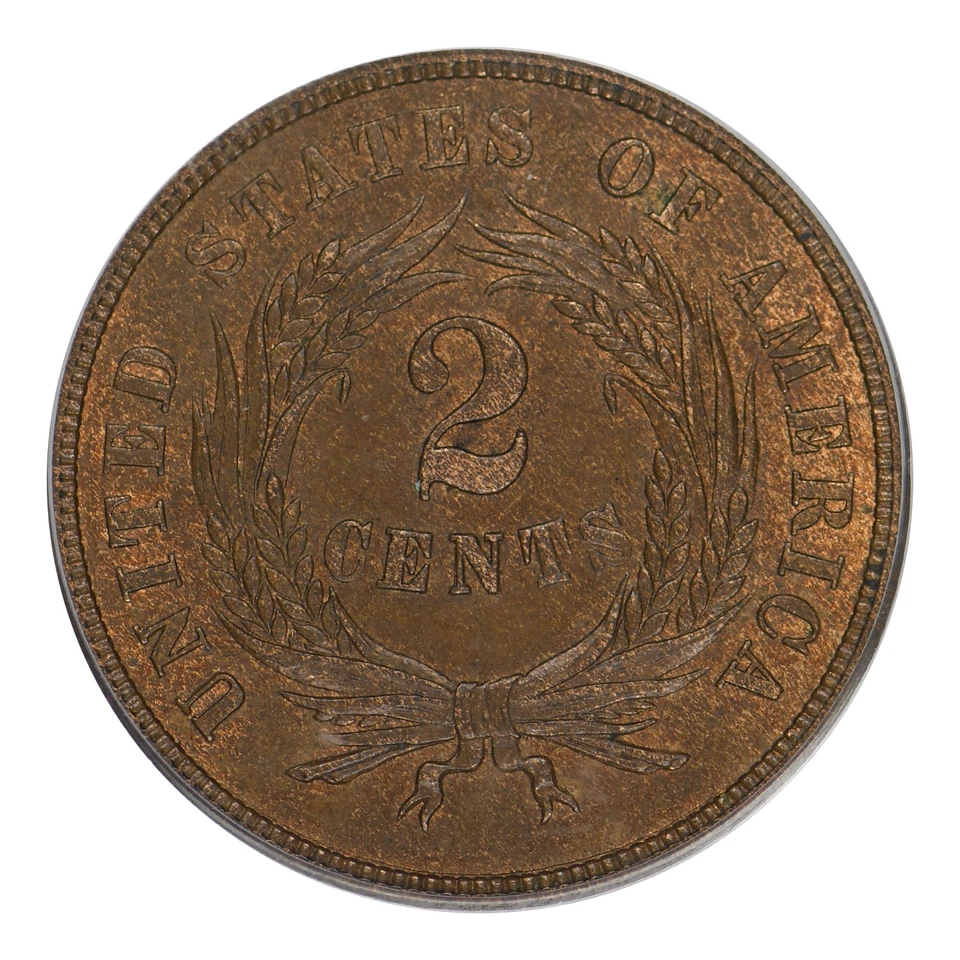 1867 Two Cent Piece PCGS MS-63 RB - Image 2 of 4