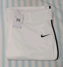  NEW NIKE Men's Vapor Select Baseball Pants White/Blk Piped BQ5489-106 Size XXL