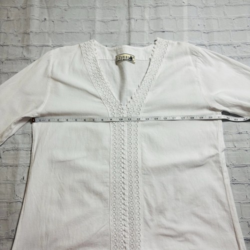 Resort Wear Seaspice Women’s Size M White Swim Cover Dress 100% Peruvian Cotton - Picture 6 of 9