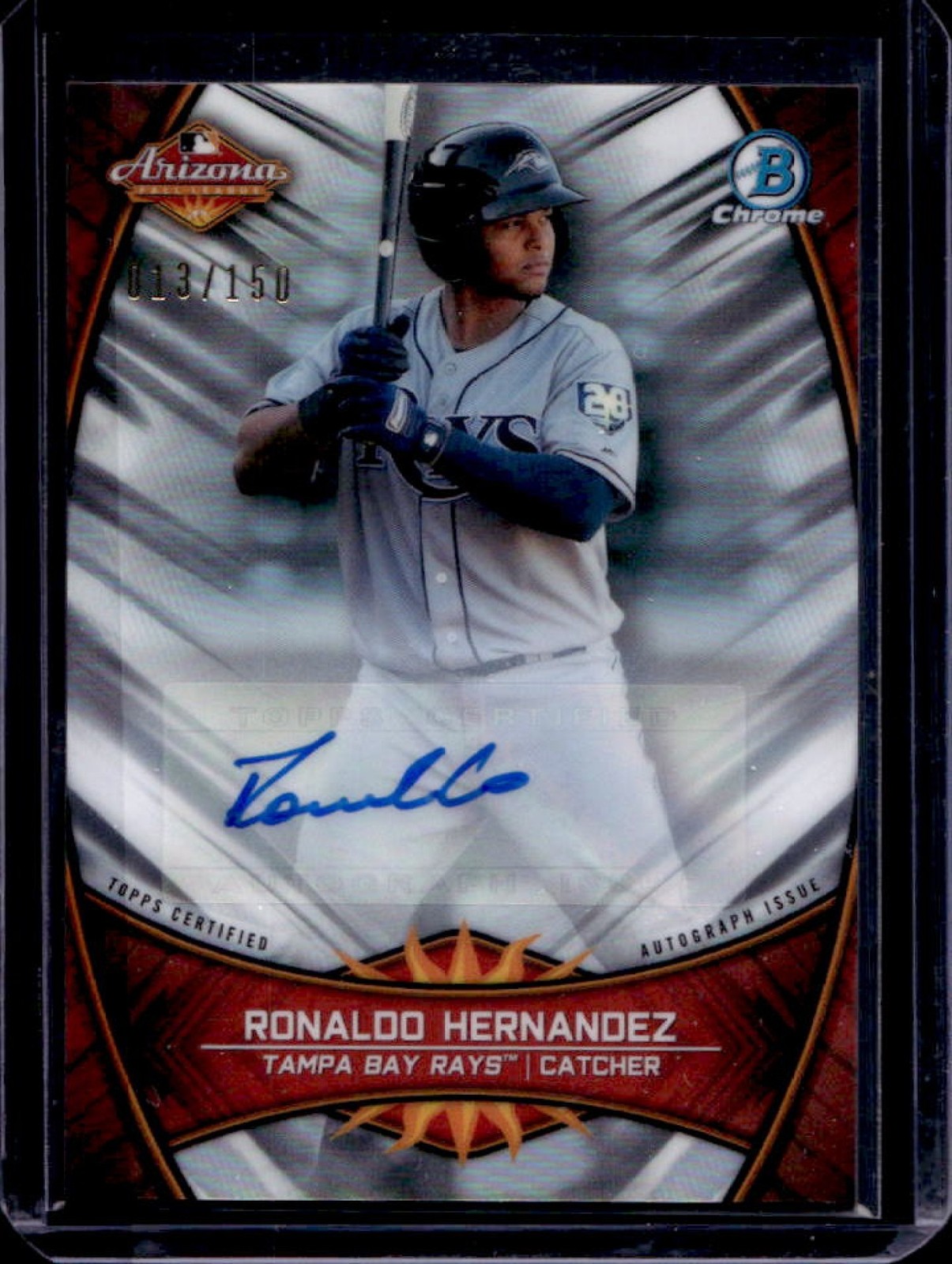2019 Bowman Chrome Ronaldo Hernandez 2018 AFL Stars Auto #13/150