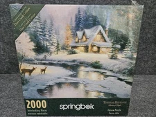 Springbok Thomas Kinkade  2000 Piece Puzzle DEER CREEK COTTAGE