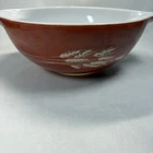 Pyrex 444 Autumn Harvest Wheat Cinderella Nesting Mixing Bowl 4Qt Vintage