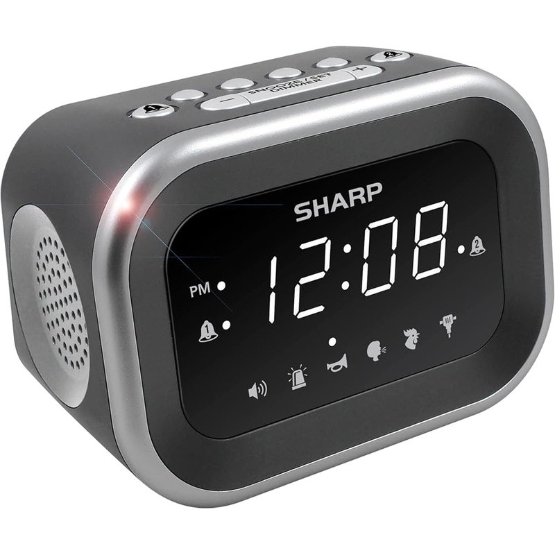 Heavy Sleepers Dual Alarms Battery Backup System New