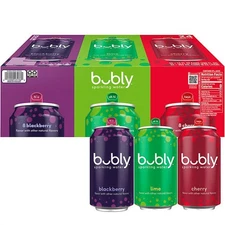 Bubly Sparkling Water Variety Pack, 12 Fluid Ounce (Pack of 24)