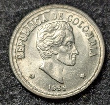 1959 50 Centavos Columbia Gem Unc