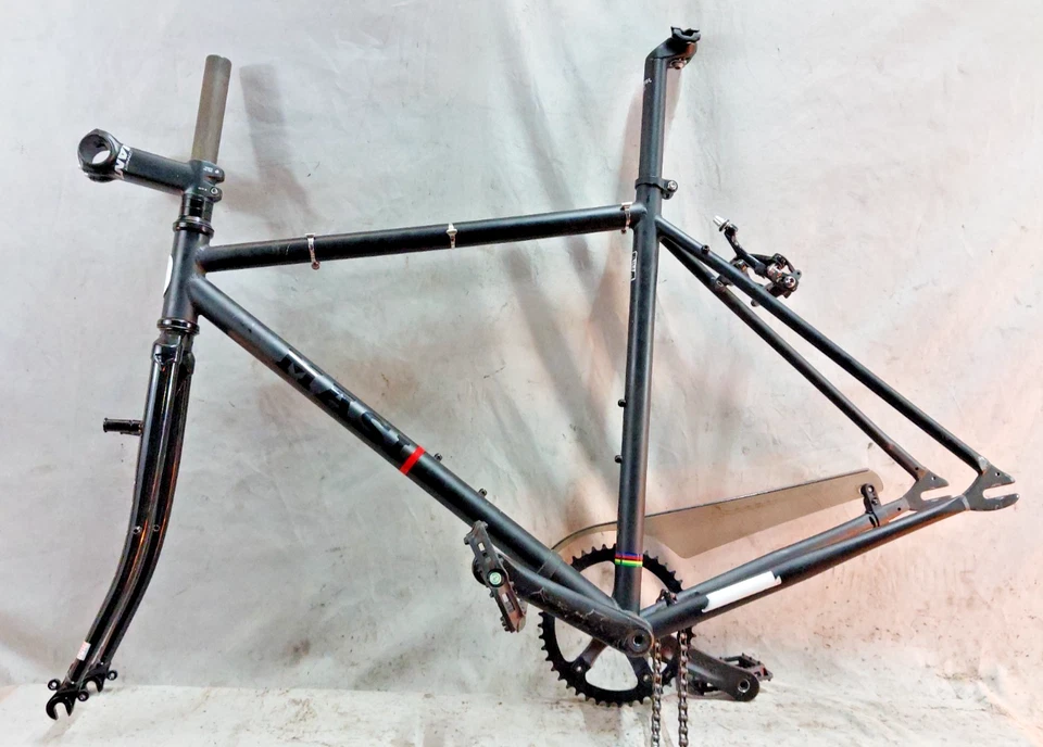 Cuadro de bicicleta de carretera Masi Uno Fixie de engranaje fijo 51 cm pequeño acero SS pista horquilla Surly:) Foto 2 de 4