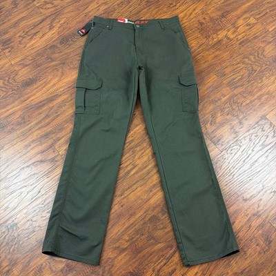 Dickies Patns Mens 34 Green Cargo Flex Stretch Straight Leg Regular Fit Workwear