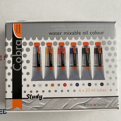 Cobra Study Water-mixable Oil Color Set of 6 | 20ml Tubes M123