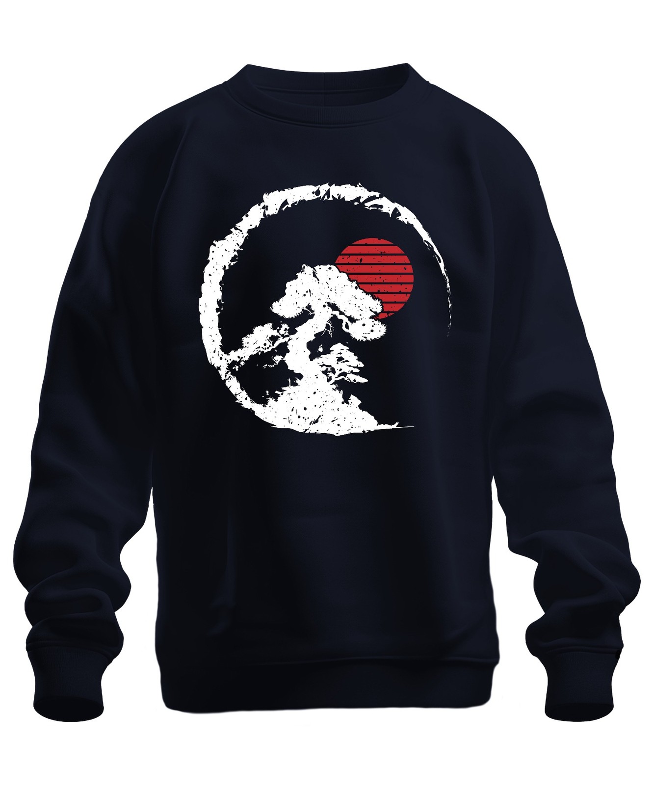 Bonsai Tree Zen Japan Enso Circle Red Sun Vintage Retro Grunge Unisex Sweatshi