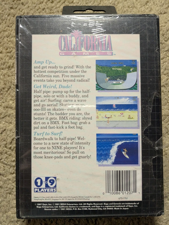 California Games (Sega Genesis, 1990)  Brand New & Factory Sealed Rare - Image 2 of 4